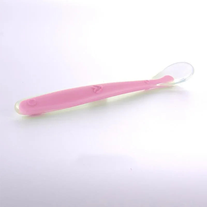 Silicone Baby Soft Soup Spoon Healthy Infant Sucker Candy Color Kitchen Cooking Spoon Rice Spoon Children Dishes Tableware for Kids - BIG FRENCHIES