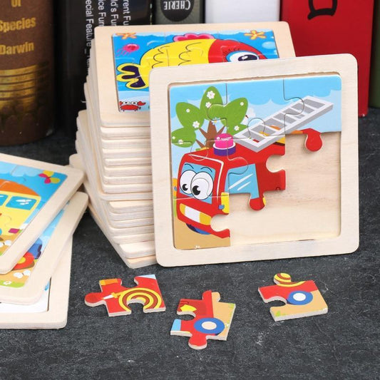 Wood Puzzles Children Adults Vehicle Puzzles Wooden Toys Learning Education Environmental Assemble Toy Educational Games For Baby and Kids - BIG FRENCHIES