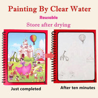 1pcs Magical Book Water Drawing Coloring Cartoons Books Doodle Pen Painting Drawing Board For Kids Toys Birthday Gift - BIG FRENCHIES