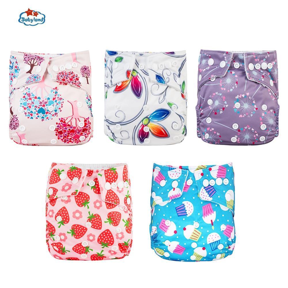 Modern Luxury Printed Baby Nappy 5pcs/Lot Washable Diapers Good Quality Pocket Diaper For Kids - BIG FRENCHIES