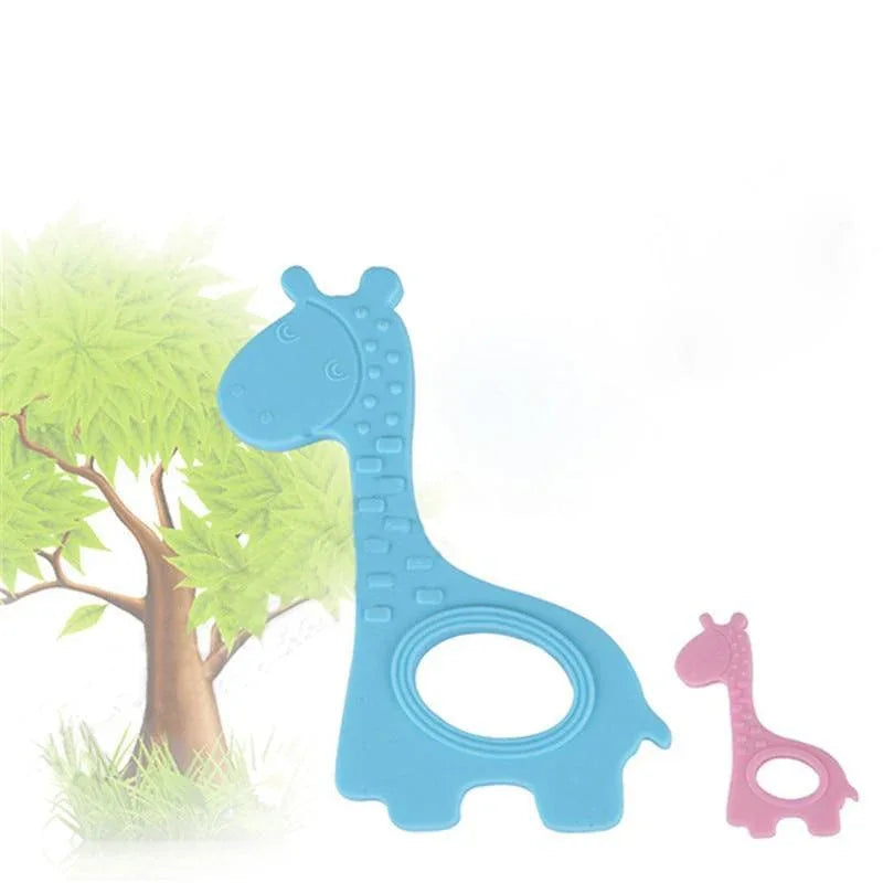 New Cute Giraffe Appease Teether Toy Teething Chew Toddler Silicone Natural Organic Food Perfect For Baby Boys and Girls - BIG FRENCHIES