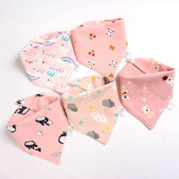 Fashion Modern 5PCS/SET Baby Triangle Double Cotton Bandana Feeding Bibs For Baby Boys/ Girls Baby Kids - BIG FRENCHIES