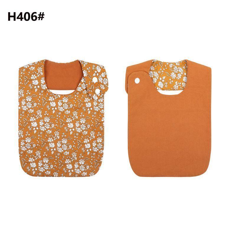 Floral Vintage Newborn Double Side Bibs Boys Girls Waterproof Linen Cotton Saliva Towel - BIG FRENCHIES