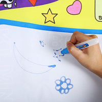 1-6 Years Children Kids Baby Drawing Educational Water Mat Drawing Painting Toddler Board/ Charpet With Magic Water Pen Gift 45.5 X 29cm (White) - BIG FRENCHIES