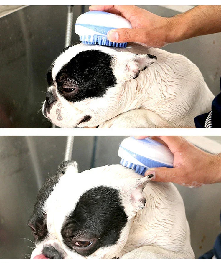 2-in-1 Pet Bath Brush – Soft Silicone Dog Cat Grooming & Massage Comb - BIG FRENCHIES