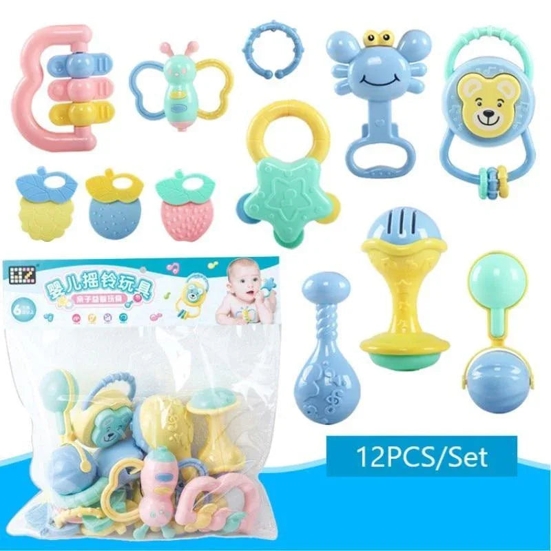 Baby Rattle Toys Cartoon Hand Grip Soft Rattles Shaker Teether Infant Newborn Educational Toys For Baby and Kids - BIG FRENCHIES