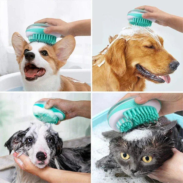 2-in-1 Pet Bath Brush – Soft Silicone Dog Cat Grooming & Massage Comb - BIG FRENCHIES