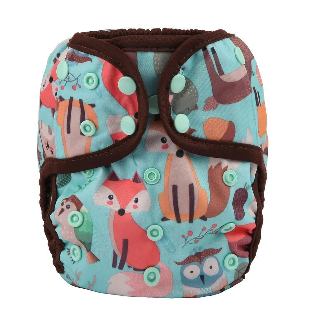 One Size Baby Cloth Diaper Cover Nappy Waterproof Double Gusset Design Adjustable Diapers For Babies - BIG FRENCHIES