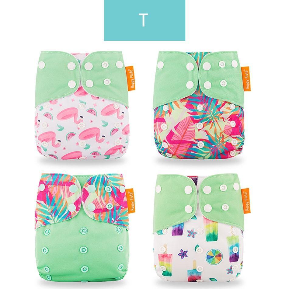 4pcs/set Washable Eco-Friendly Cloth Diaper Cover Adjustable Nappy Cloth Diapers Cloth Nappy For Baby Boys and Grils Baby - BIG FRENCHIES