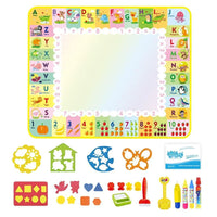 Coolplay 100x100cm Magic Water Drawing Mat Doodle Mat & 4 Drawing Pens & 1 Stamps Set Painting Board Educational Toys for Kids - BIG FRENCHIES
