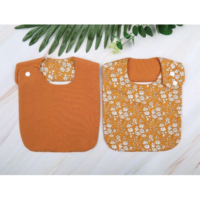 Floral Vintage Newborn Double Side Bibs Boys Girls Waterproof Linen Cotton Saliva Towel - BIG FRENCHIES
