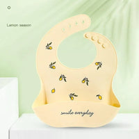 Cute Cartoon Print Baby Bibs Waterproof Soft Silicone Baby Feeding Stuff Dinosaur Pattern Bib For Kids - BIG FRENCHIES