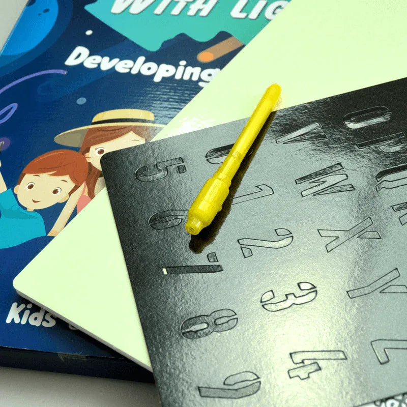 A3 A4 A5 Kids Luminous Drawing Board with Light-Fun Magic Sketchpad Draw Tablet Fluorescent Pen Russian English Light Up Toys - BIG FRENCHIES