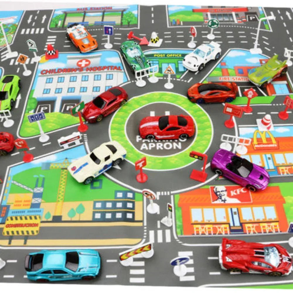 Traffic Road Carpet Play mat Rug For Cars Baby Crawling mat Climbing Pad Parking Lot Map Play Carpet for Baby and Kids - BIG FRENCHIES