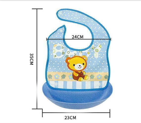 Baby Waterproof Silicone Bibs Burp Cloths Washable Roll Up Crumb Catcher Feeding Bib - BIG FRENCHIES