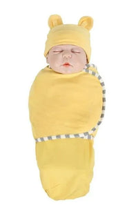 Newborn Wrapping Swaddle Baby Envelop Wrap Blanket Baby Hat Sleeping Bag Set Sleep Bag - BIG FRENCHIES