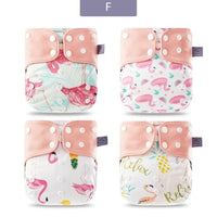 Modern Eco-friendly Diaper New 4pcs/set Washable Coffee Mesh Cloth Diaper Cover Adjustable Nappyies For Kids - BIG FRENCHIES