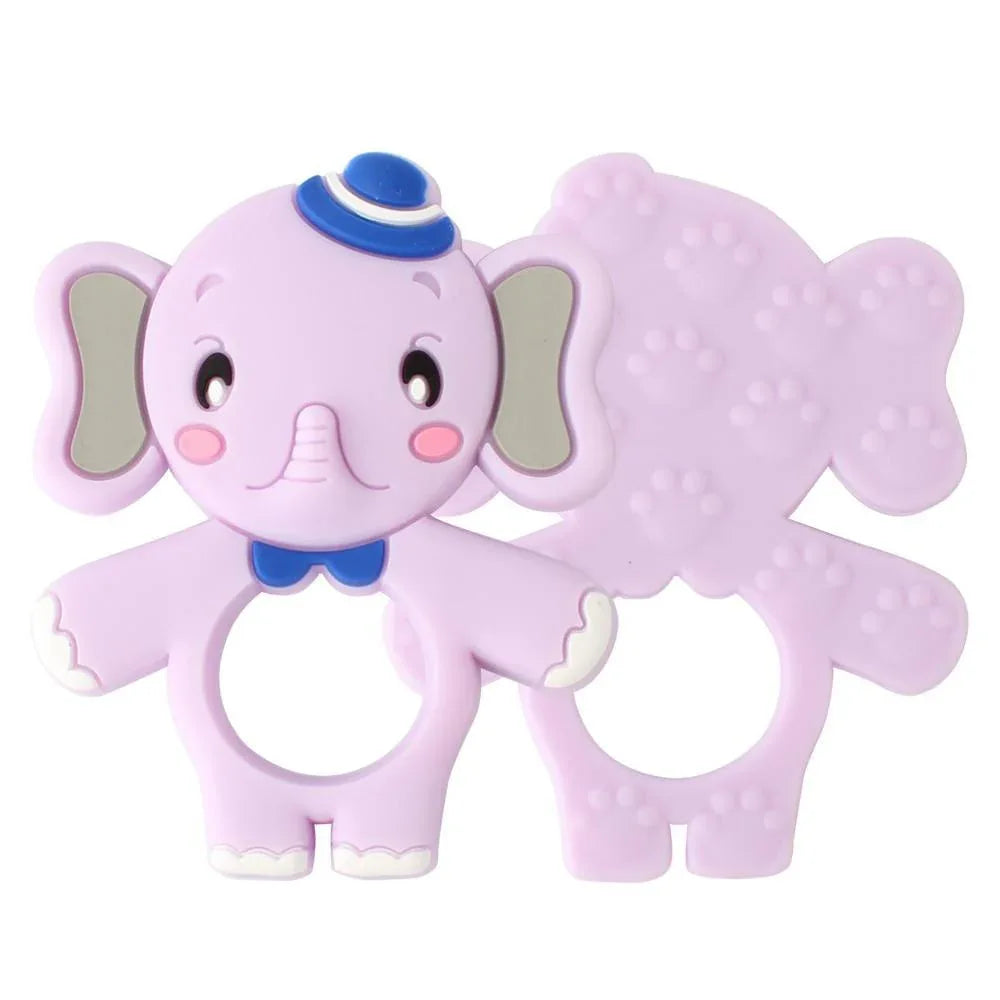2pcs Cartoon Baby Teether Animal Silicone Teether Raccoon Elephant Koala Giraffe Baby Teething Toys Accessories Perfect Toy For Kids - BIG FRENCHIES