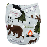Modrn Printed Baby Pocket Cloth Diaper Nappy Reusable Adjustable Washable Nappies For Baby Boys and Baby Girls In Elegant Style - BIG FRENCHIES
