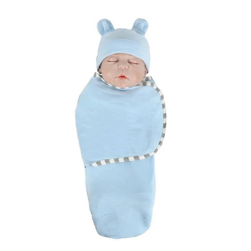 Muslin Swaddle Newborn Organic Cotton Blanket Extract Envelope Baby Sleeping Things Bedding for Boys Girls with a Hat Blanket Bag - BIG FRENCHIES