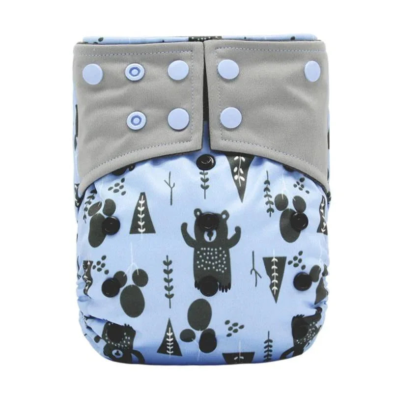 Baby Cloth Diaper Reusable Adjustable Pocket Nappy Cover Fit All Diaper Reusable Nappies Cotton In Modern Trend Printed Design For Unlimited Uses - BIG FRENCHIES