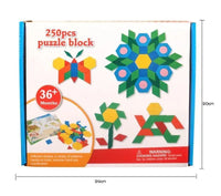 250pcs Wooden Geometric Clever Board Puzzle 3D Board Toy Baby Early Educational Learning Toys for Children Game (Multicolor) - BIG FRENCHIES