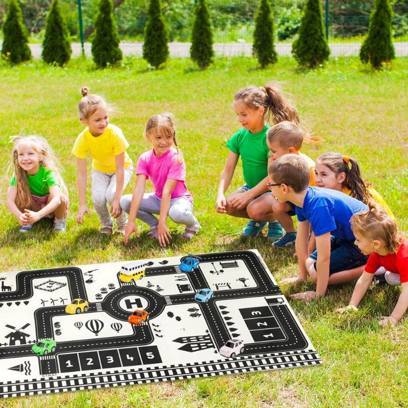 Baby Playing Mat Kids Boys Crawling Carpet Cute Cartoon Traffic Park Map Mat Toys for Children In Modern New City Design - BIG FRENCHIES