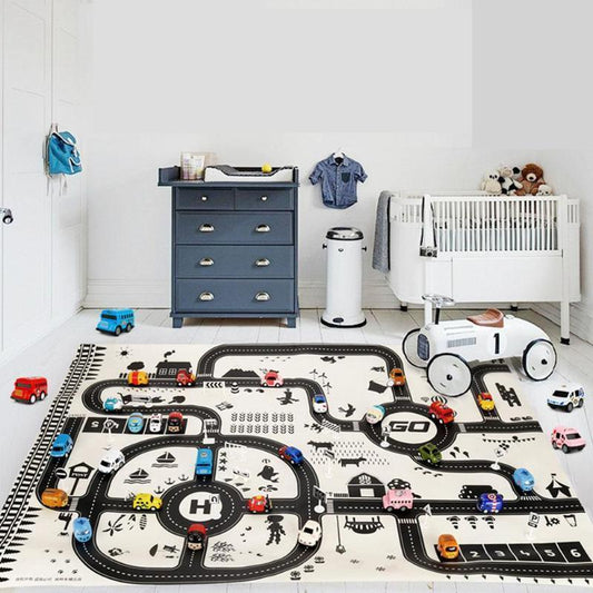 Baby Playing Mat Kids Boys Crawling Carpet Cute Cartoon Traffic Park Map Mat Toys for Children In Modern New City Design - BIG FRENCHIES