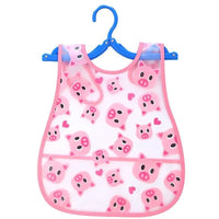 Fashion Printed Adjustable Animal Plastic Waterproof Lunch Feeding Bibs Feeding Cloth for Children In Modern Design - BIG FRENCHIES