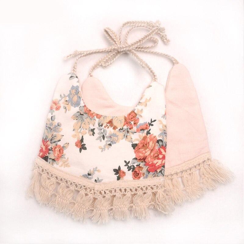 Double-deck Infant Baby Girl Boy Bib Kid Toddler Dinner Feeding Tassel Cotton Linen Burp Cloths - BIG FRENCHIES