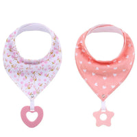 100% Organic Cotton Super Absorbent And Soft Unisex Baby Bandana Drool Bibs And Teething Toys For Newborn - BIG FRENCHIES