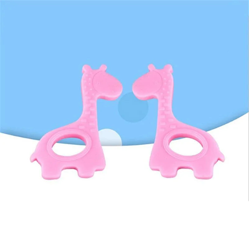New Cute Giraffe Appease Teether Toy Teething Chew Toddler Silicone Natural Organic Food Perfect For Baby Boys and Girls - BIG FRENCHIES
