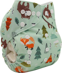 Baby Pocket Cloth Diaper Nappy Reusable Adjustable Washable No Inserts Nappie For Baby In Modern Printed Style - BIG FRENCHIES