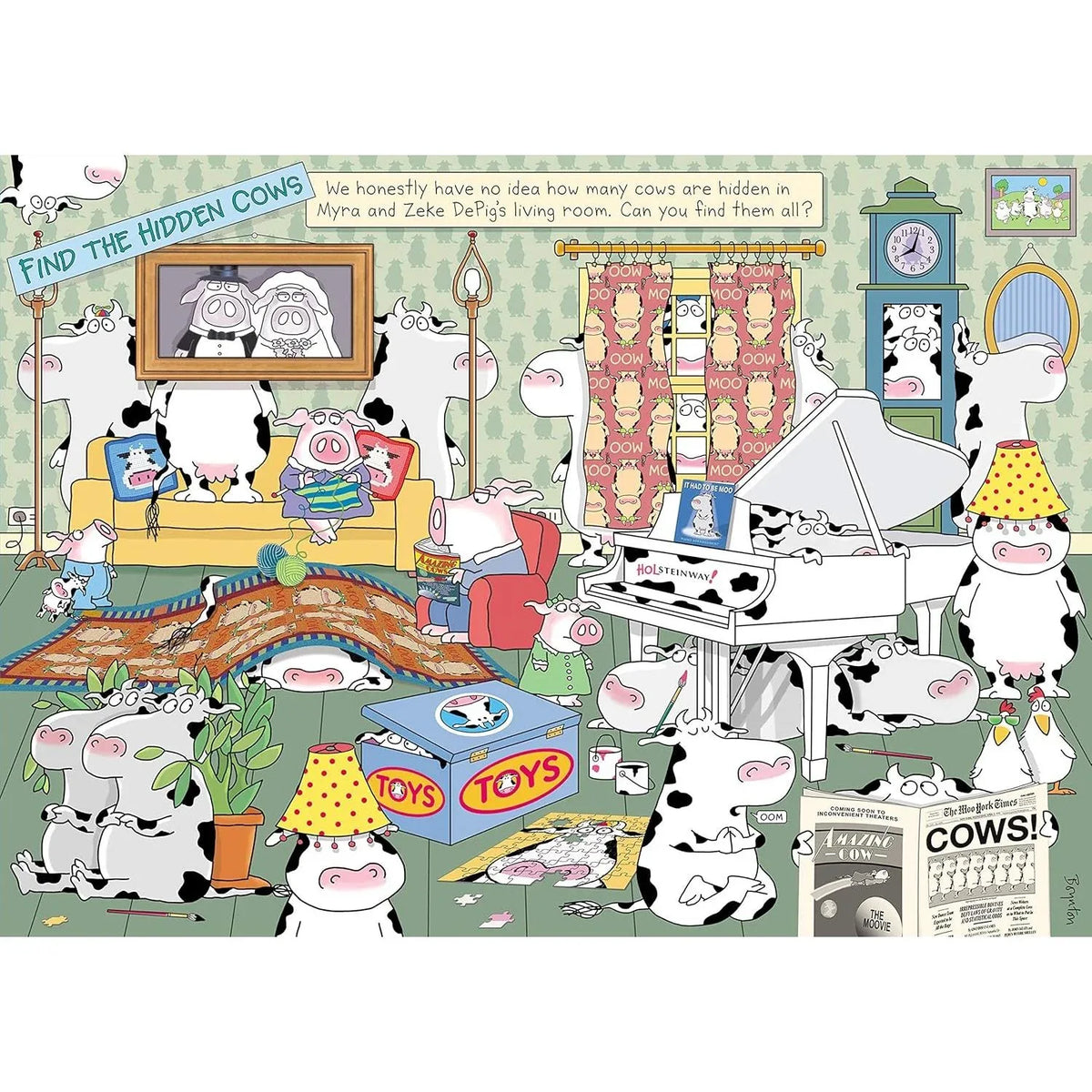 Hidden Cows 1000 Piece Jigsaw Puzzle Workman - BIG FRENCHIES