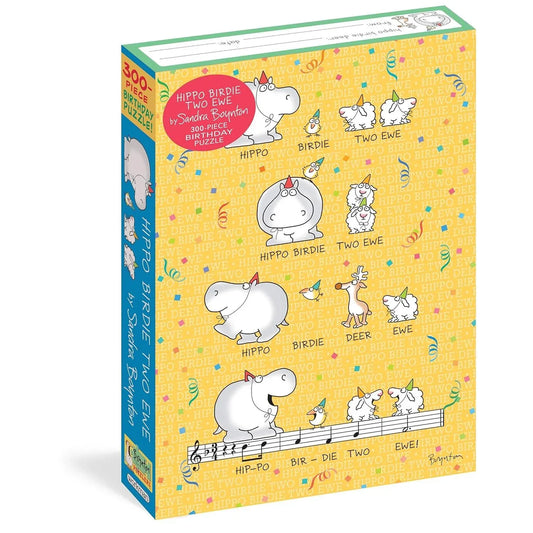 Hippo Birdie Two Ewe 300 Piece Happy Birthday Jigsaw Puzzle Workman - BIG FRENCHIES