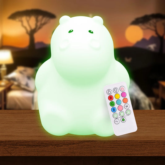 LumiPets® Honey the Hippo- Children's Touch Night Light - BIG FRENCHIES