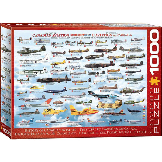 History of Canadian Aviation 1000 Piece Jigsaw Puzzle Eurographics - BIG FRENCHIES