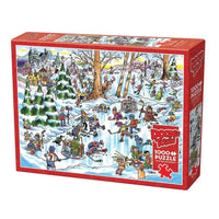 Hockey Town Doodle 1000 Piece Jigsaw Puzzle Cobble Hill - BIG FRENCHIES