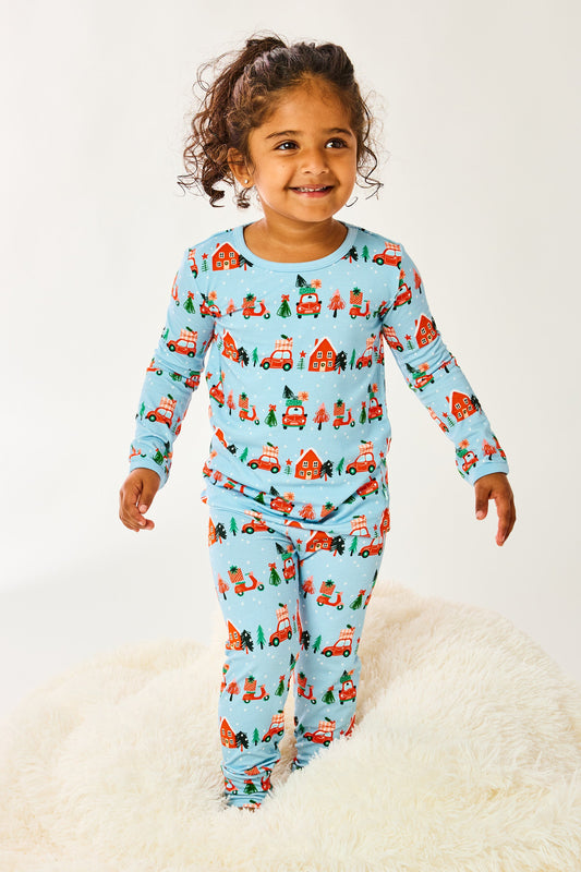 Long Sleeve Pajama Set - Christmas Town