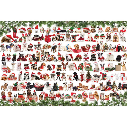 Holiday Dogs 1000 Piece Jigsaw Puzzle in Tin Eurographics - BIG FRENCHIES