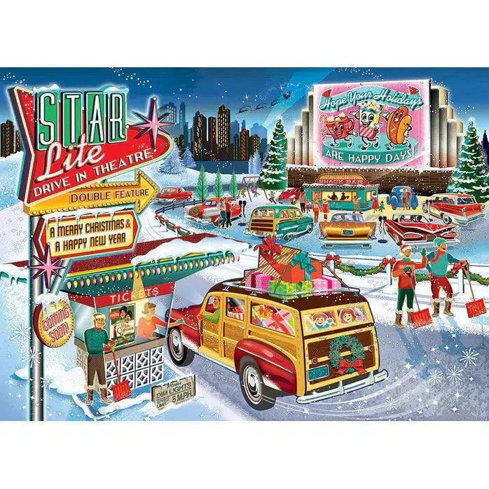 Holiday Drive In 1000 Piece Jigsaw Puzzle Cobble Hill - BIG FRENCHIES