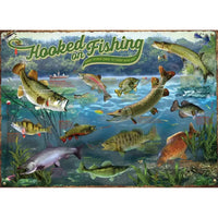 Hooked on Fishing 1000 Piece Jigsaw Puzzle Cobble Hill