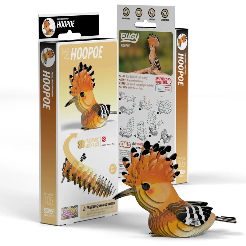 Hoopoe 3D Cardboard Model Kit Eugy - BIG FRENCHIES
