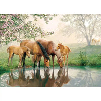 Horse Family 350 Piece Family Jigsaw Puzzle Cobble Hill - BIG FRENCHIES