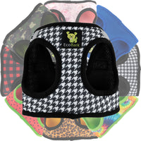 Houndstooth Dog Harness by EcoBark - Step In Dog Harness - Reflective Soft Mesh Halter Body Harness for Teacup, Small Dogs and Puppies - BIG FRENCHIES