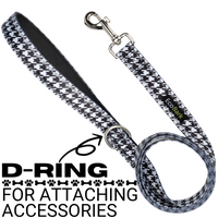 EcoBark Houndstooth Dog Leash- Padded Comfort Grip Leash - 4ft, 5ft, and 6ft Leash for Small and Medium Dogs - BIG FRENCHIES