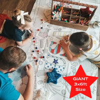 USA Patriotic Coloring Tablecloth - BIG FRENCHIES