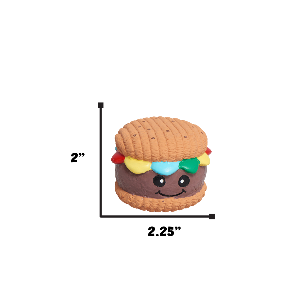 Big Buns Foodies Hamburger Ruff-Tex® Latex Ball Dog Toy - BIG FRENCHIES