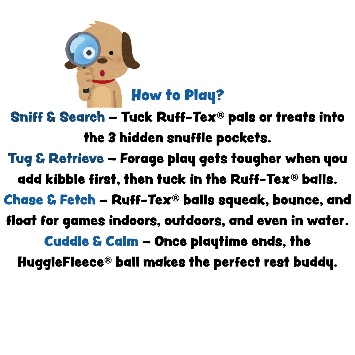 HuggleSnuffles™ SnuffleSphere™ Puzzle Ball - BIG FRENCHIES