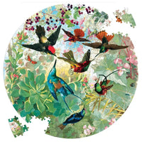 Hummingbirds 500 Piece Round Jigsaw Puzzle eeBoo